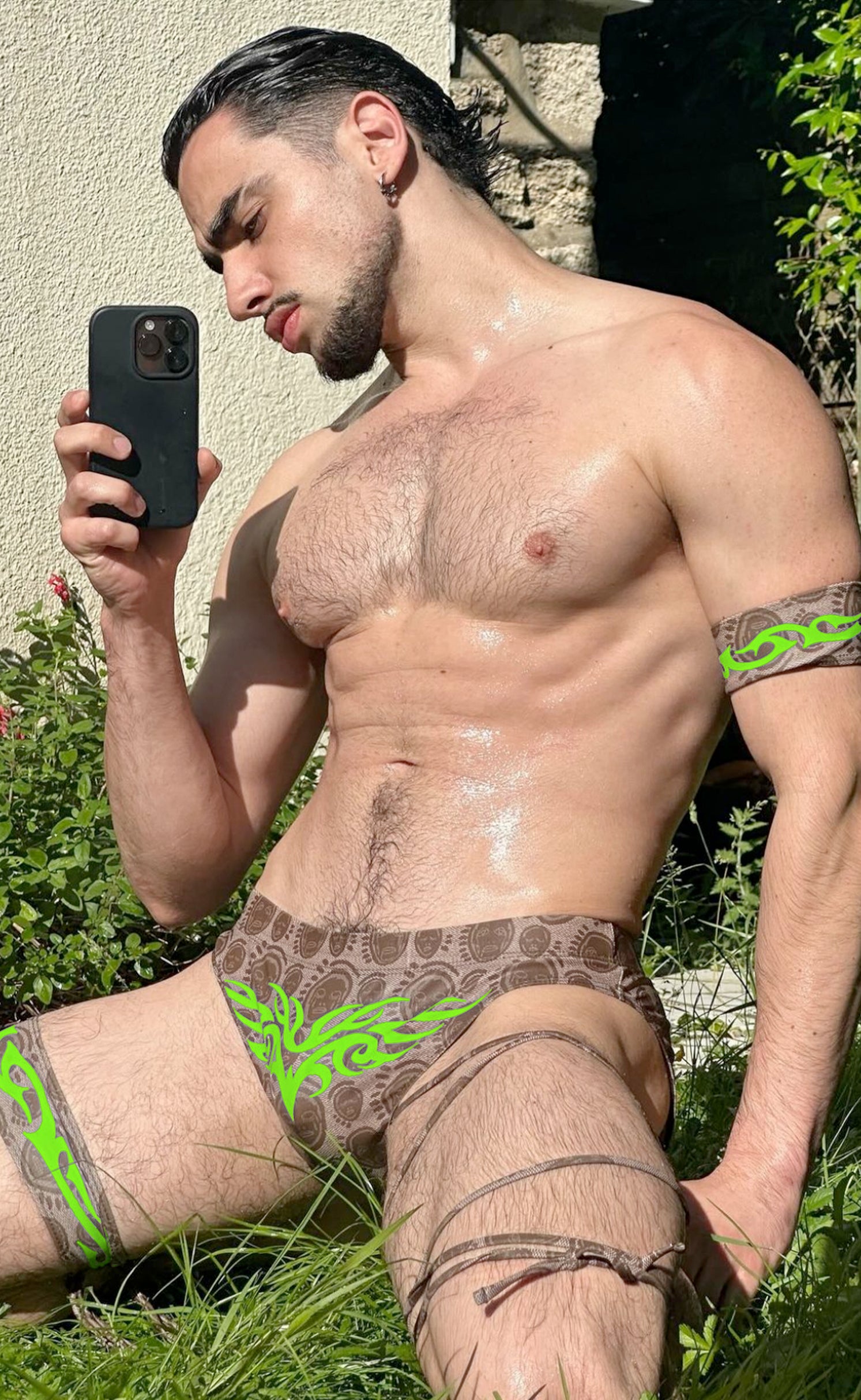 Neon 'Tattoo' Swim Brief