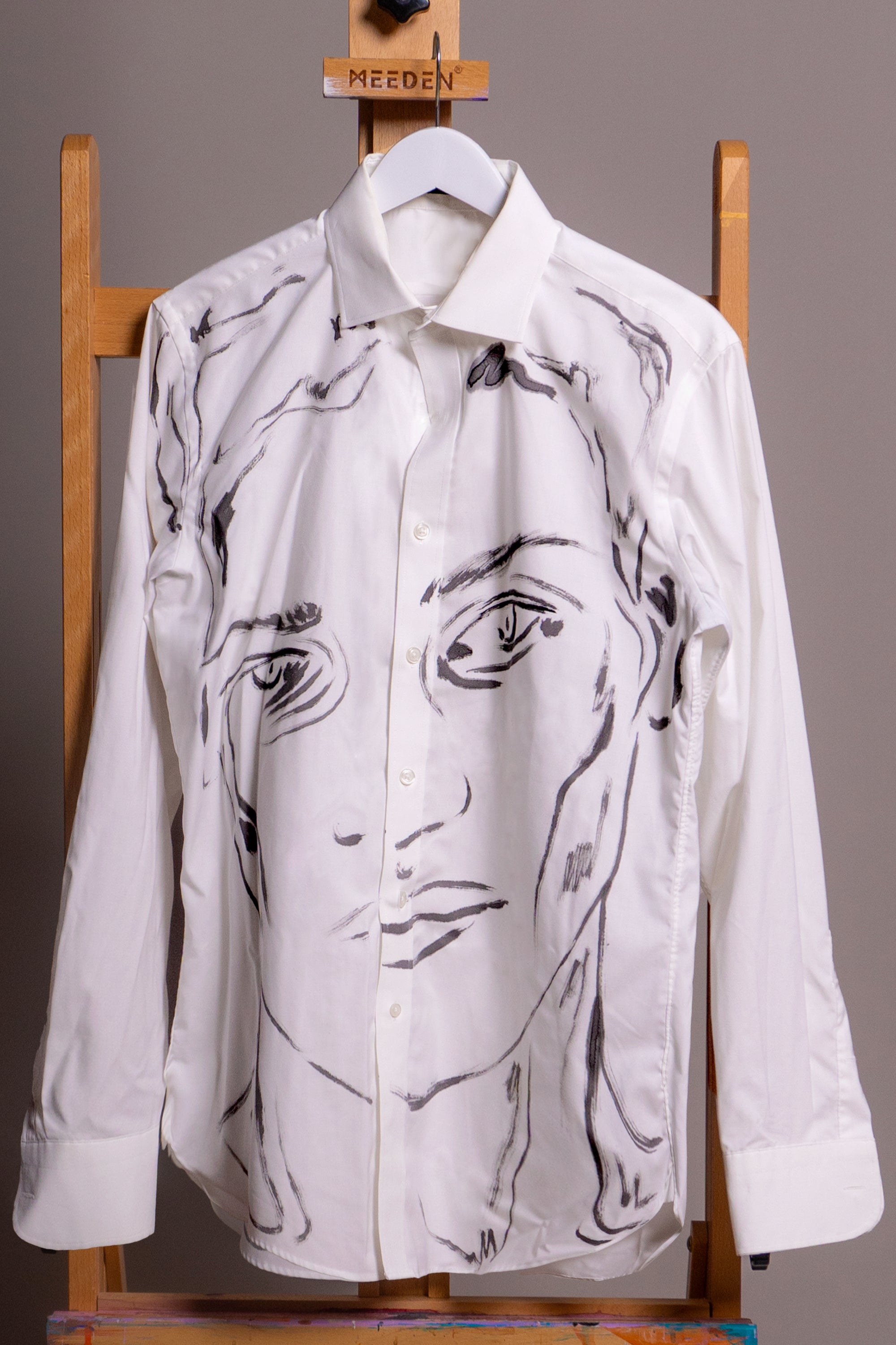 'Pax' hand painted shirt size medium - Patrick Church