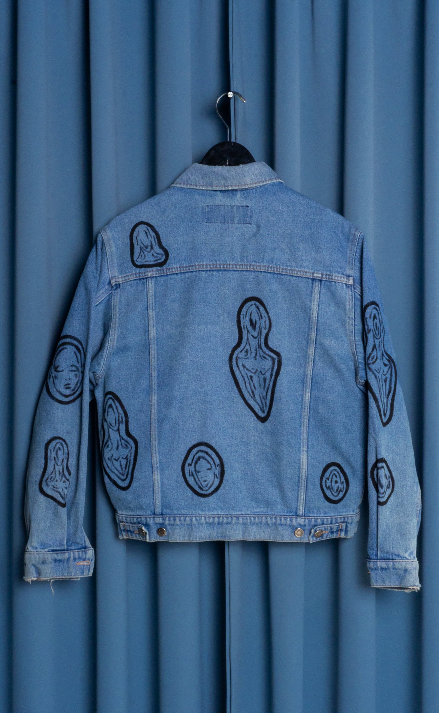 Hand Painted 'AOY' Denim Jacket - Small - Patrick Church