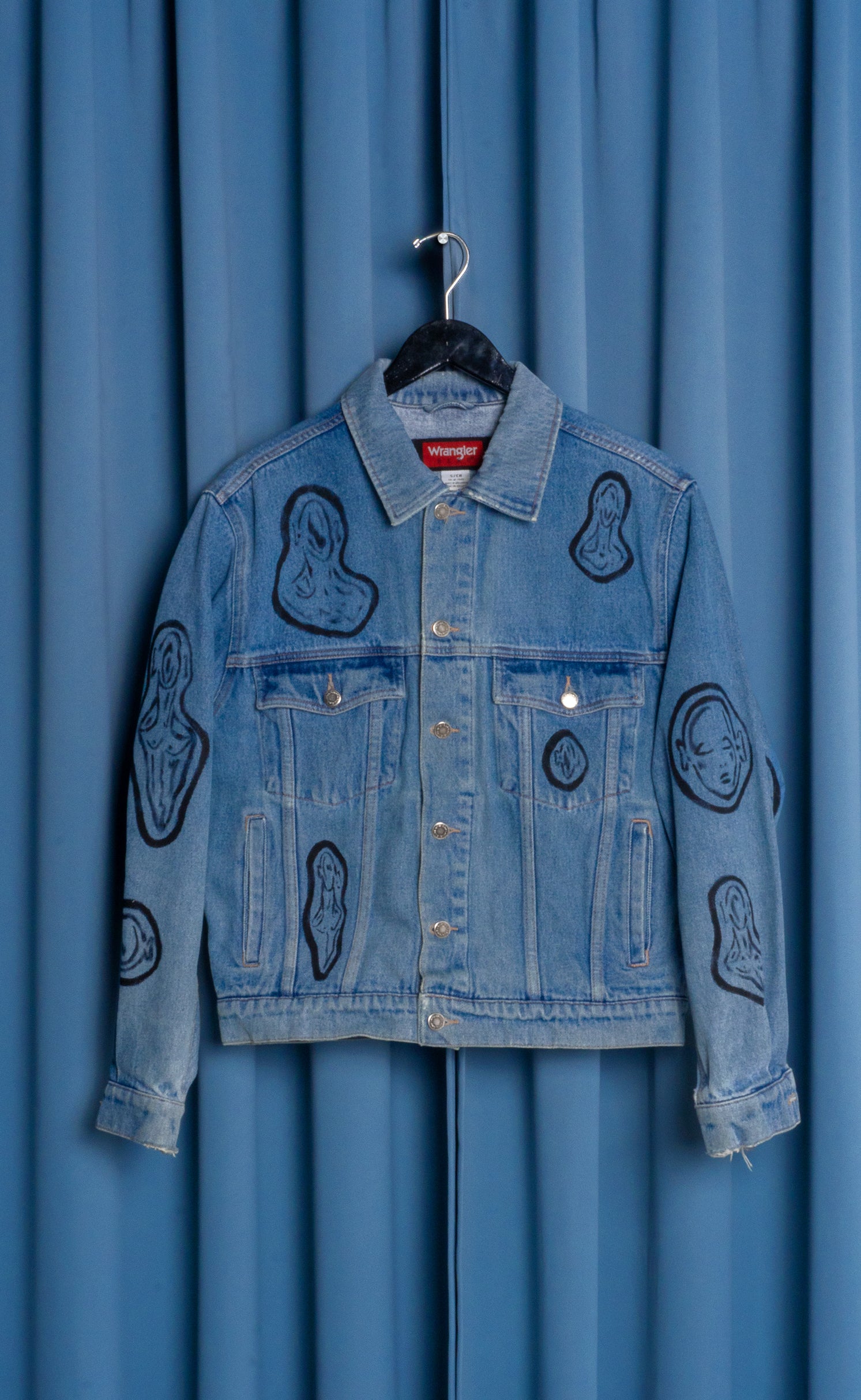 Hand Painted 'AOY' Denim Jacket - Small - Patrick Church