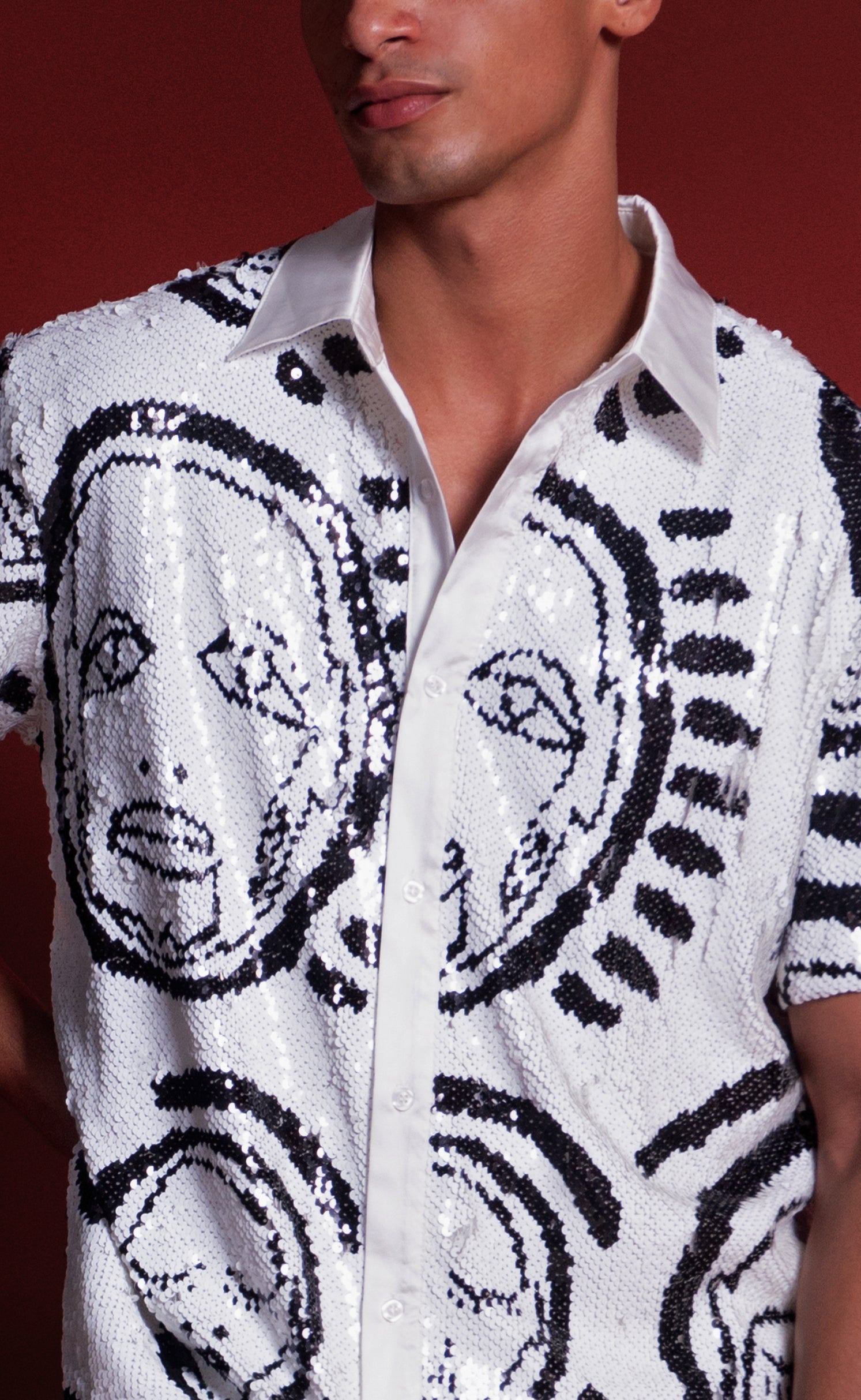 'All Over You' Sequin Button Down Shirt